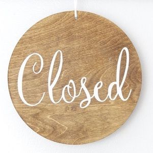 This closet is closed. Thank you.